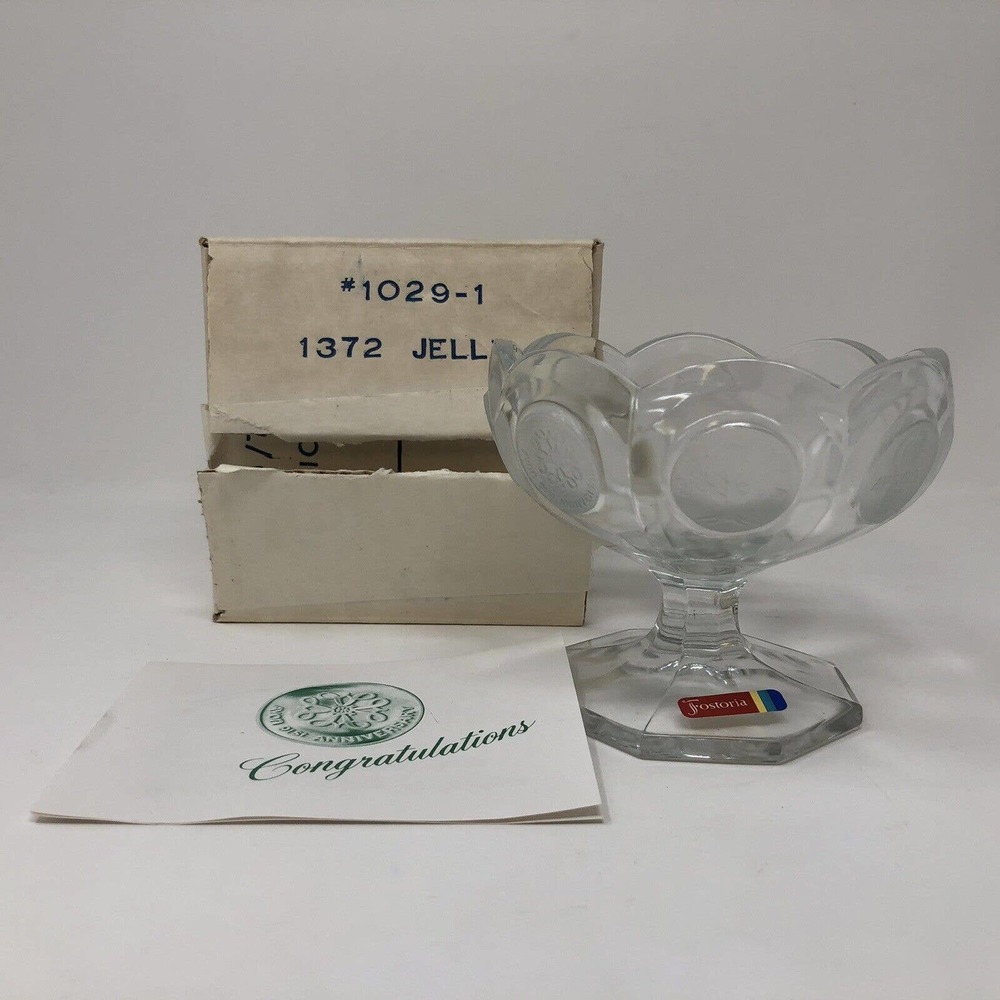 Fostoria Coin Glass Footed Compote Dish Avon Representative Gift for High Sales
